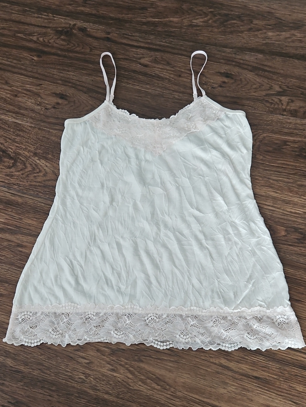 Maurices Pale Pink Lace Trim Camisole Tank Top Small